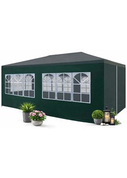 Zielony namiot plenerowy z oknami L2-P90 ze sklepu Edinos.pl w kategorii Dekoracje i akcesoria ogrodowe - zdjęcie 189317779