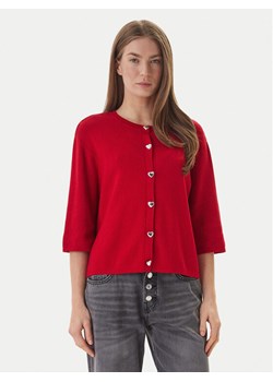 ONLY Kardigan Maisie 15364920 Czerwony Regular Fit ze sklepu MODIVO w kategorii Swetry damskie - zdjęcie 189318439