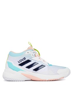 adidas Buty halowe Crazyflight 6 Mid HQ0112 Biały ze sklepu MODIVO w kategorii Buty sportowe damskie - zdjęcie 189318586