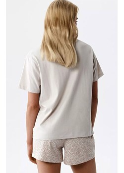 Atlantic krótka bawełniana piżama damska NLP-507-BEZJ_ROZ, Kolor beżowy-wzór, Rozmiar S, ATLANTIC ze sklepu Primodo w kategorii Piżamy damskie - zdjęcie 189319665