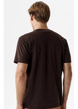 Atlantic bawełniany t-shirt męski NMT-033-BRĄZOWY, Kolor brązowy, Rozmiar L, ATLANTIC ze sklepu Primodo w kategorii T-shirty męskie - zdjęcie 189319715