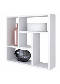 Biała półka wisząca kwadratowa H6-B68 ze sklepu Edinos.pl w kategorii Półki - zdjęcie 189320315