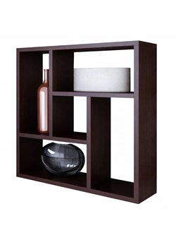 Kwadratowa półka wisząca nowoczesna wenge E6-G34 ze sklepu Edinos.pl w kategorii Półki - zdjęcie 189320319