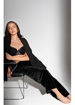 Ava spodnie damskie welurowe czarne 003, Kolor czarny, Rozmiar L, Ava ze sklepu Intymna w kategorii Spodnie damskie - zdjęcie 189320456