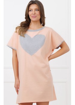 Damska koszula nocna z sercem łososiowa Sabrina, Kolor łososiowy, Rozmiar S, Italian Fashion ze sklepu Intymna w kategorii Koszule nocne - zdjęcie 189320685
