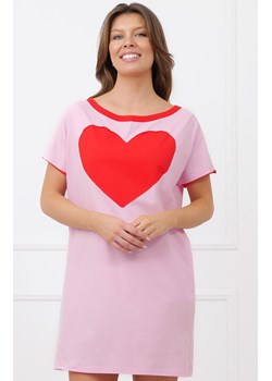 Damska koszula nocna z sercem różowa Sabrina, Kolor różowy, Rozmiar S, Italian Fashion ze sklepu Intymna w kategorii Koszule nocne - zdjęcie 189320689