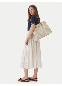 Torebka Tommy Hilfiger Th City Tote AW0AW18394 Beżowy ze sklepu eobuwie.pl w kategorii Torby Shopper bag - zdjęcie 189320997