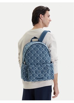 Calvin Klein Plecak Emblem Aop Denim Round Backpack LV04D3429G Niebieski ze sklepu MODIVO w kategorii Plecaki - zdjęcie 189322749