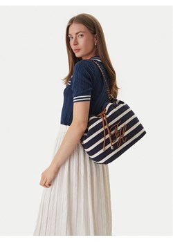 Tommy Hilfiger Torebka Th Elev Summer Bucket Stripe AW0AW18401 Granatowy ze sklepu MODIVO w kategorii Torebki worki - zdjęcie 189322916