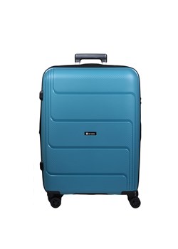 Niebieska średnia walizka poszerzana  z polipropylenu Hard Class ze sklepu Słoń Torbalski w kategorii Walizki - zdjęcie 189323638