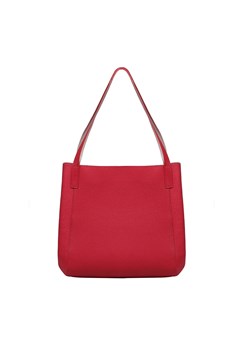 czerwona torebka skórzana zapinana na zamek shopper ze sklepu Słoń Torbalski w kategorii Torby Shopper bag - zdjęcie 189323668
