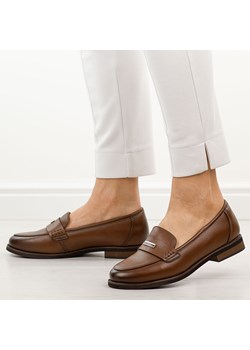 Brązowe skórzane mokasyny damskie Cambell 19381 ze sklepu suzana.pl w kategorii Mokasyny damskie - zdjęcie 189324065