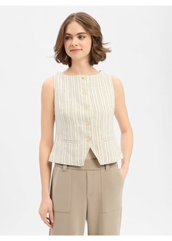 Samsøe Samsøe Kamizelka damska - Salomes Kobiety Bawełna (100%) écru w paski ze sklepu vangraaf w kategorii Kamizelki damskie - zdjęcie 189324148