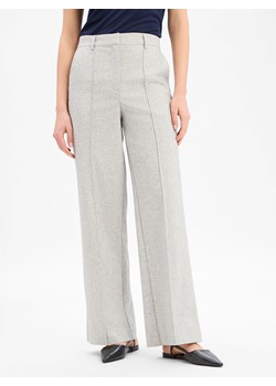 Y.A.S Damskie spodnie materiałowe z zawartością lnu - YASRiu Kobiety jasny szary marmurkowy ze sklepu vangraaf w kategorii Spodnie damskie - zdjęcie 189324158