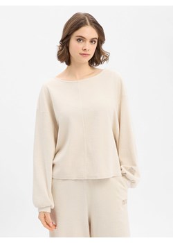 american vintage Damska koszulka ręcznikowa - Fuxow Kobiety Bawełna (100%) beżowy jednolity ze sklepu vangraaf w kategorii Bluzy damskie - zdjęcie 189324166