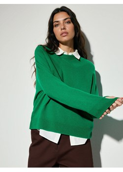 Mohito - Wełniany zielony sweter - zielony ze sklepu Mohito w kategorii Swetry damskie - zdjęcie 189324337