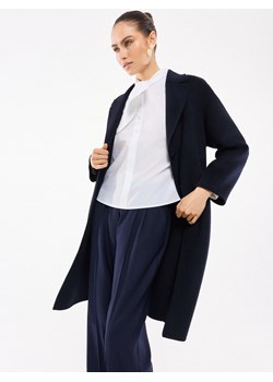 Mohito - Płaszcz z wełną - granatowy ze sklepu Mohito w kategorii Płaszcze damskie - zdjęcie 189324355