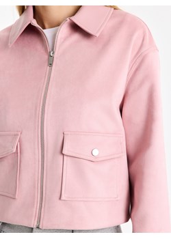 Mohito - Kurtka z imitacji zamszu - różowy ze sklepu Mohito w kategorii Kurtki damskie - zdjęcie 189324498