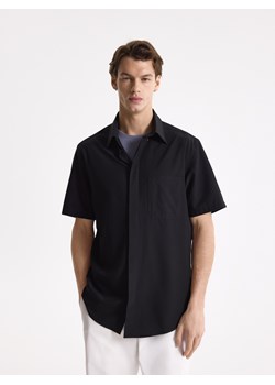 Reserved - Koszula regular z krótkim rękawem - czarny ze sklepu Reserved w kategorii Koszule męskie - zdjęcie 189324637