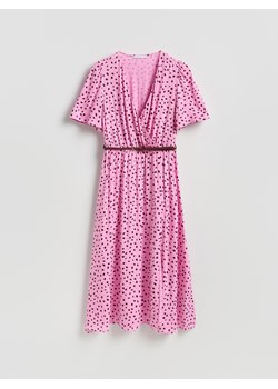 Reserved - Sukienka z paskiem - różowy ze sklepu Reserved w kategorii Sukienki - zdjęcie 189324695