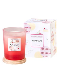 AVA &amp; MAY Świeca zapachowa "Strawberry Cheesecake" - 180 g ze sklepu Limango Polska w kategorii Świece i dyfuzory - zdjęcie 189325968