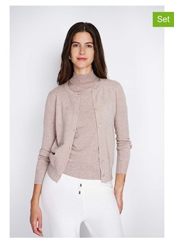 William de Faye 2-częściowy zestaw w kolorze beżowym ze sklepu Limango Polska w kategorii Swetry damskie - zdjęcie 189326507