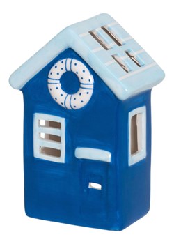 4Living Świecznik "Beach" w kolorze niebieskim - 10 x 15 x 6,5 cm ze sklepu Limango Polska w kategorii Świeczniki - zdjęcie 189327498