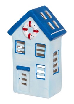 4Living Świecznik "Beach" w kolorze błękitnym - 12 x 20 x 8 cm ze sklepu Limango Polska w kategorii Świeczniki - zdjęcie 189327499