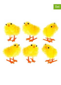 Verso Figurki dekoracyjne (6 szt.) "Chick" w kolorze żółtym - wys. 3 cm ze sklepu Limango Polska w kategorii Dekoracje - zdjęcie 189327505
