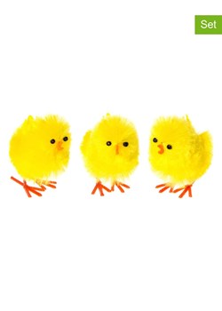 Verso Figurki dekoracyjne (3 szt.) "Chick" w kolorze żółtym - wys. 6 cm ze sklepu Limango Polska w kategorii Dekoracje - zdjęcie 189327506