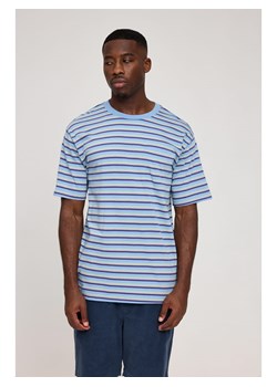 MAZINE Koszulka "Fine Striped" w kolorze niebieskim ze sklepu Limango Polska w kategorii T-shirty męskie - zdjęcie 189327745