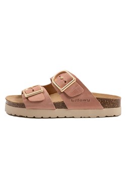billowy Skórzane klapki w kolorze jasnoróżowym ze sklepu Limango Polska w kategorii Klapki damskie - zdjęcie 189332419