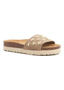 billowy Skórzane klapki w kolorze beżowym ze sklepu Limango Polska w kategorii Klapki damskie - zdjęcie 189332675