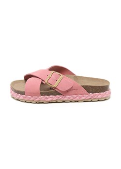 billowy Skórzane klapki w kolorze jasnoróżowym ze sklepu Limango Polska w kategorii Klapki damskie - zdjęcie 189333275