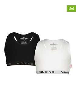 Vingino Topy (2 szt.) w kolorze czarnym i białym ze sklepu Limango Polska w kategorii Staniki dla dziewczynki - zdjęcie 189335205