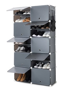 InnovaGoods Szafka w kolorze szarym na buty - 84 x 160 x 32 cm ze sklepu Limango Polska w kategorii Szafy - zdjęcie 189339256