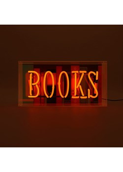 LOCOMOCEAN Lampa neonowa "Books" w kolorze pomarańczowym - 38 x 19 x 10,5 cm ze sklepu Limango Polska w kategorii Oświetlenie - zdjęcie 189339325