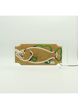 LOCOMOCEAN Lampa neonowa "Fish" w kolorze zielono-białym - 38 x 19 x 10,5 cm ze sklepu Limango Polska w kategorii Oświetlenie - zdjęcie 189339386