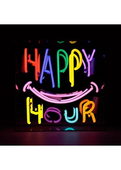 LOCOMOCEAN Lampa neonowa "Happy Hour" w różnych kolorach - 25 x 25 x 10,5 cm ze sklepu Limango Polska w kategorii Oświetlenie - zdjęcie 189339408
