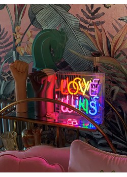 LOCOMOCEAN Lampa neonowa "Love Wins" w różnych kolorach - 25 x 25 x 10,5 cm ze sklepu Limango Polska w kategorii Oświetlenie - zdjęcie 189339447