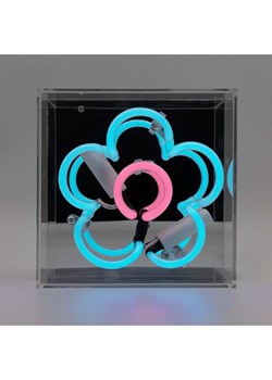 LOCOMOCEAN Lampa neonowa "Daisy" w kolorze niebiesko-różowym - 16 x 16 x 9 cm ze sklepu Limango Polska w kategorii Oświetlenie - zdjęcie 189339455