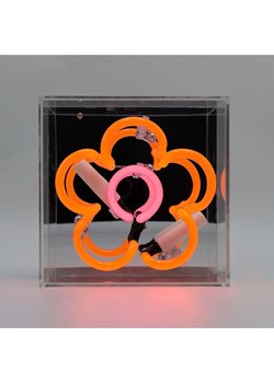 LOCOMOCEAN Lampa neonowa "Daisy" w kolorze pomarańczowo-różowym - 16 x 16 x 9 cm ze sklepu Limango Polska w kategorii Oświetlenie - zdjęcie 189339459