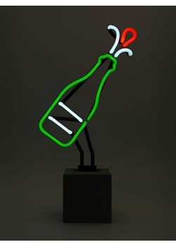 LOCOMOCEAN Dekoracyjna lampa LED "Bottle" w kolorze zielono-czerwonym - 18,4 x 37,9 x 9 cm ze sklepu Limango Polska w kategorii Oświetlenie - zdjęcie 189339637