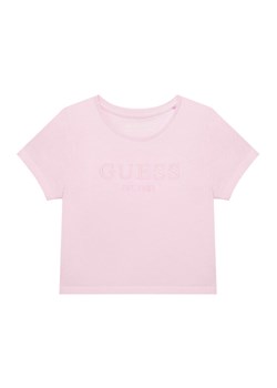 Guess T-Shirt J6GI17 K8HM4 Różowy Regular Fit ze sklepu MODIVO w kategorii Bluzki dziewczęce - zdjęcie 189340055