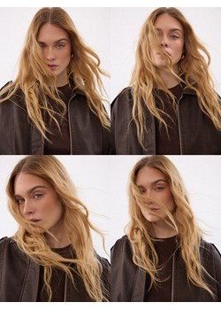 Mohito - Kurtka typu biker - ciemnobrązowy ze sklepu Mohito w kategorii Kurtki damskie - zdjęcie 189340279