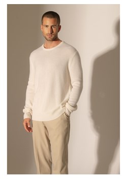 Perfect Cashmere Kaszmirowy sweter "Eden" w kolorze kremowym ze sklepu Limango Polska w kategorii Swetry męskie - zdjęcie 189340456