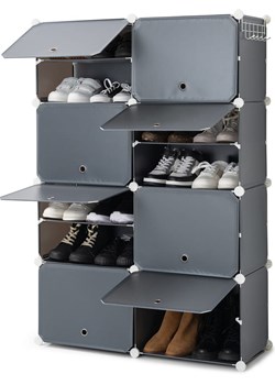 InnovaGoods Szafka w kolorze szarym na buty - 84 x 128 x 32 cm ze sklepu Limango Polska w kategorii Szafy - zdjęcie 189340636