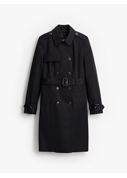 Mohito - Czarny trencz z paskiem - czarny ze sklepu Mohito w kategorii Płaszcze damskie - zdjęcie 189340757