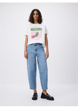 Reserved - Jeansy barrel leg - niebieski ze sklepu Reserved w kategorii Jeansy damskie - zdjęcie 189340808