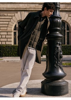 Reserved - Spodnie chino slim fit - jasnoszary ze sklepu Reserved w kategorii Spodnie męskie - zdjęcie 189340828